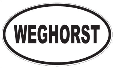 WEGHORST - Oval Sticker
