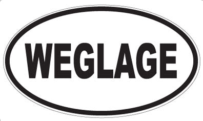 WEGLAGE - Oval Sticker