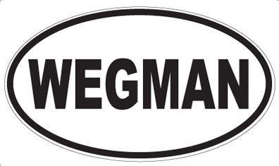 WEGMAN - Oval Sticker