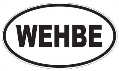 WEHBE - Oval Sticker