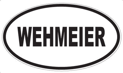 WEHMEIER - Oval Sticker