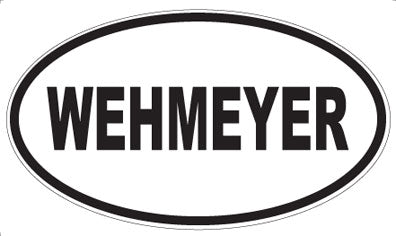WEHMEYER - Oval Sticker