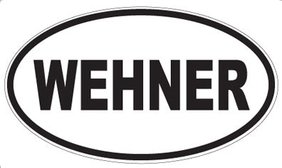 WEHNER - Oval Sticker