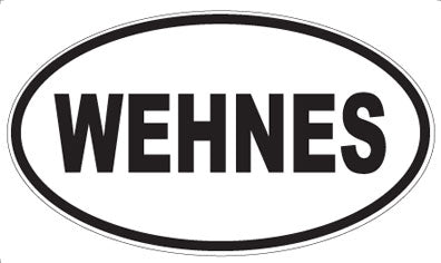 WEHNES - Oval Sticker