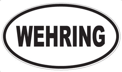 WEHRING - Oval Sticker