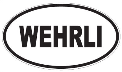 WEHRLI - Oval Sticker