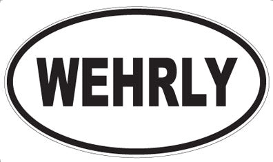 WEHRLY - Oval Sticker