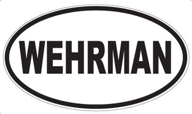 WEHRMAN - Oval Sticker