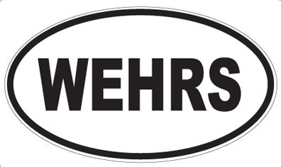 WEHRS - Oval Sticker