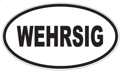 WEHRSIG - Oval Sticker