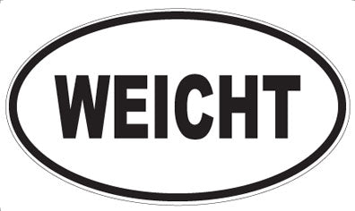 WEICHT - Oval Sticker