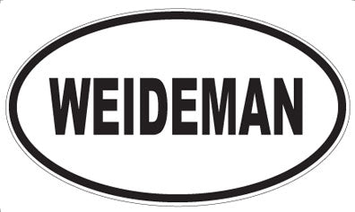 WEIDEMAN - Oval Sticker