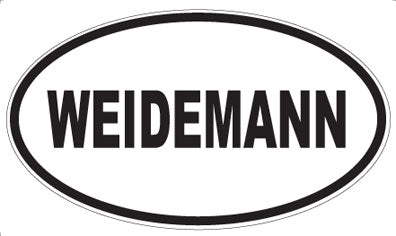 WEIDEMANN - Oval Sticker