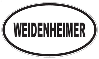 WEIDENHEIMER - Oval Sticker