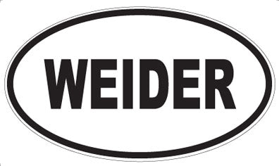 WEIDER - Oval Sticker