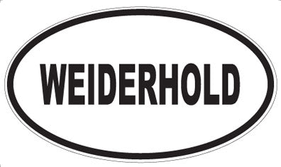 WEIDERHOLD - Oval Sticker