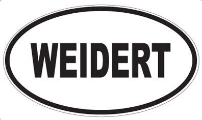 WEIDERT - Oval Sticker