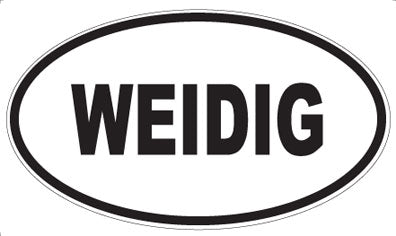 WEIDIG - Oval Sticker