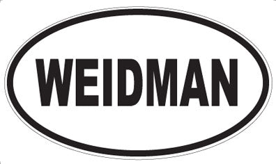 WEIDMAN - Oval Sticker