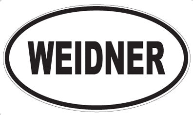WEIDNER - Oval Sticker