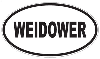 WEIDOWER - Oval Sticker