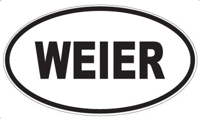 WEIER - Oval Sticker