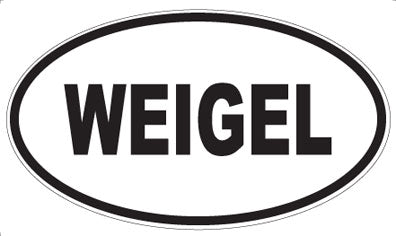 WEIGEL - Oval Sticker