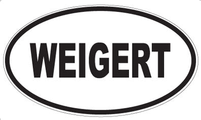 WEIGERT - Oval Sticker