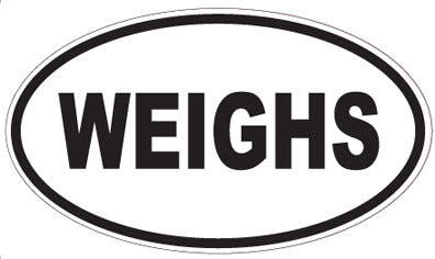WEIGHS - Oval Sticker