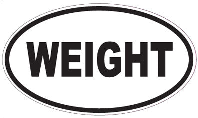 WEIGHT - Oval Sticker