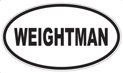 WEIGHTMAN - Oval Sticker