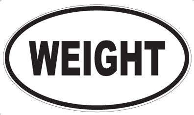WEIGHT - Oval Magnet