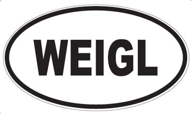 WEIGL - Oval Sticker