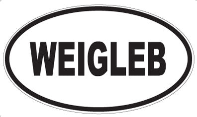 WEIGLEB - Oval Sticker