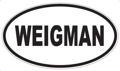 WEIGMAN - Oval Sticker
