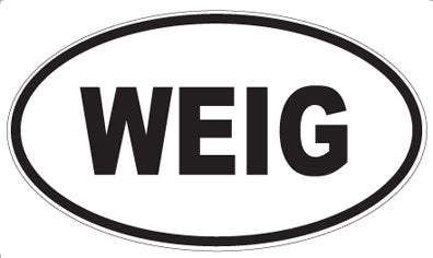 WEIG - Oval Magnet