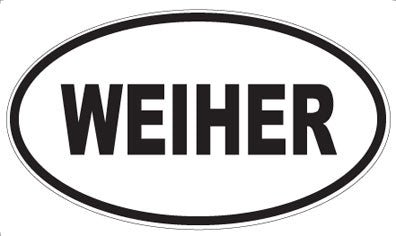 WEIHER - Oval Sticker