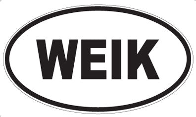 WEIK - Oval Sticker