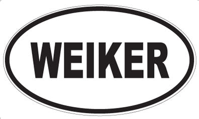 WEIKER - Oval Sticker