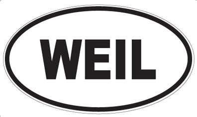 WEIL - Oval Sticker