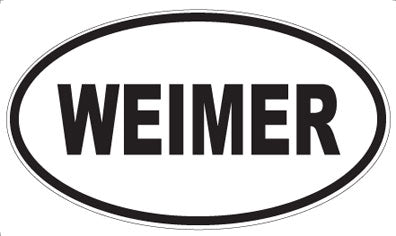 WEIMER - Oval Magnet