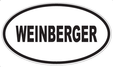 WEINBERGER - Oval Sticker