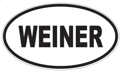 WEINER - Oval Sticker