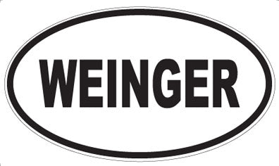 WEINGER - Oval Sticker