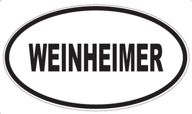 WEINHEIMER - Oval Sticker