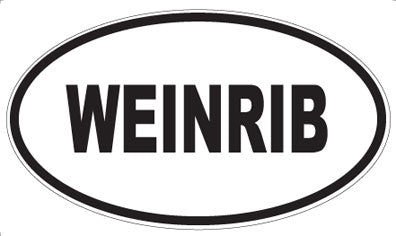 WEINRIB - Oval Sticker