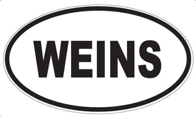 WEINS - Oval Sticker