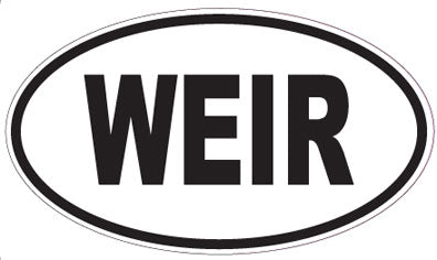 WEIR - Oval Sticker