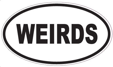 WEIRDS - Oval Sticker