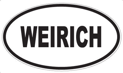 WEIRICH - Oval Sticker
